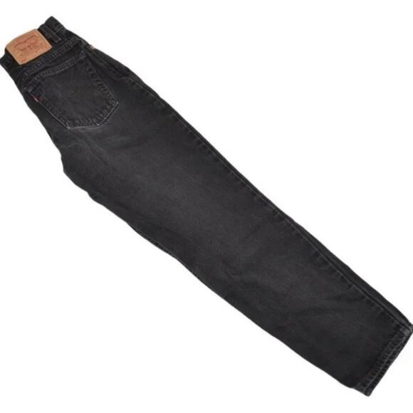 Levis 550 Vintage Y2K Black Cotton Denim Mom High Waist Tapered Leg Jeans 10 M - Picture 3 of 8